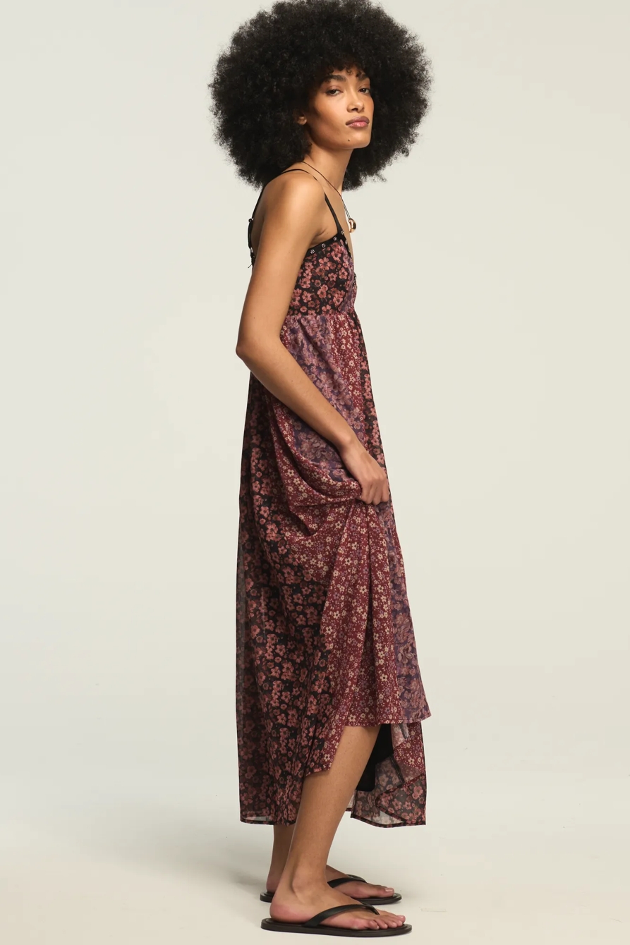 PRINT MIX MIDI DRESS, image 4