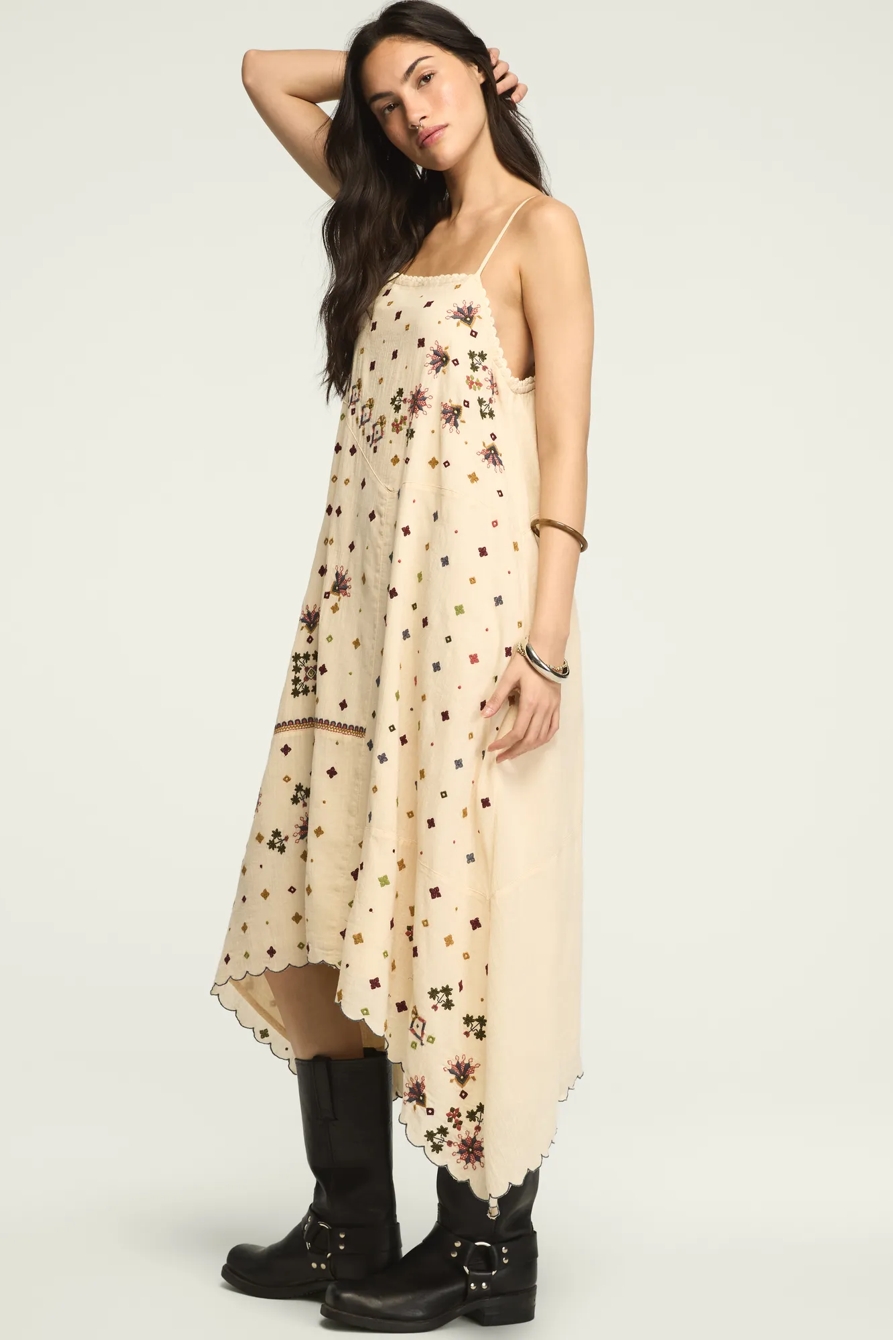 CONTRAST EMBROIDERED MIX MIDI, image 4