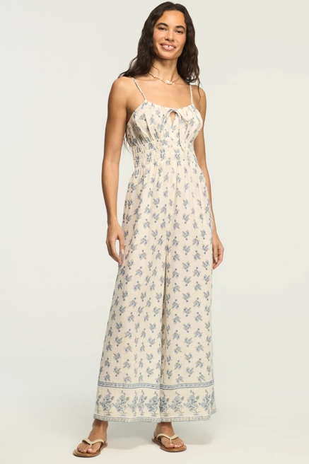 GAUZE SMOCKED WAIST JUMPSUIT, image 1