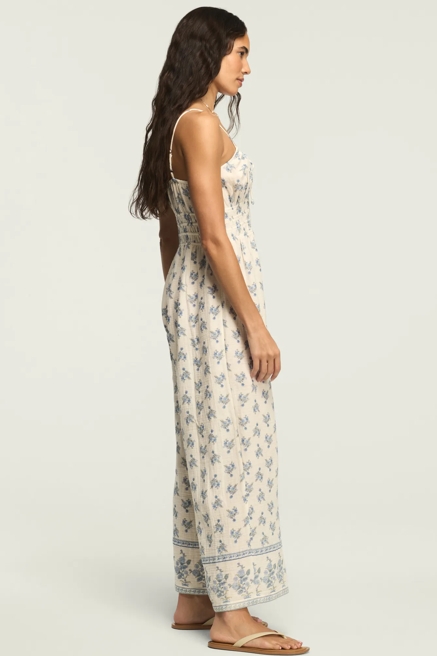 GAUZE SMOCKED WAIST JUMPSUIT, image 4