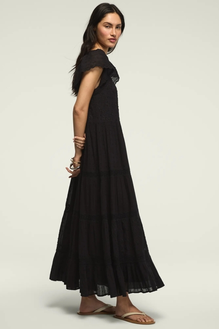 EMBROIDERED TIERED MAXI DRESS, image 4