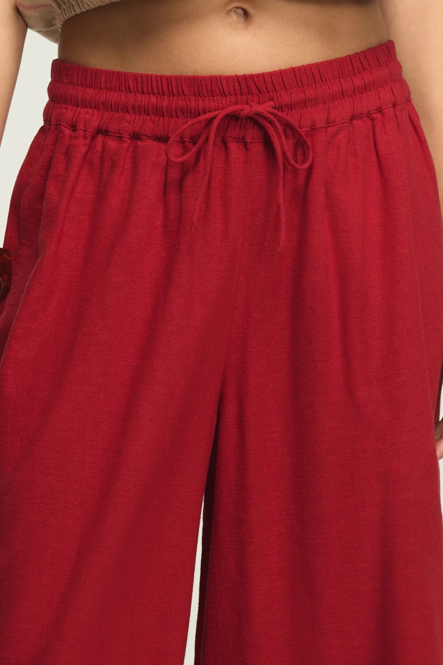 LINEN LACE TRIMMED PANT, image 5