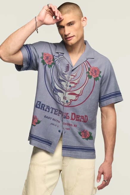 SHORT SLEEVE GRATEFUL DEAD PRINTED SHIRT, image 1