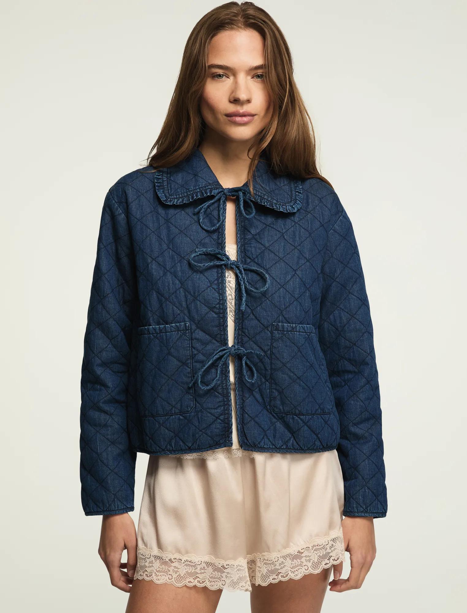 QUILTED PETER PAN COLLAR JACKET | Lucky Brand