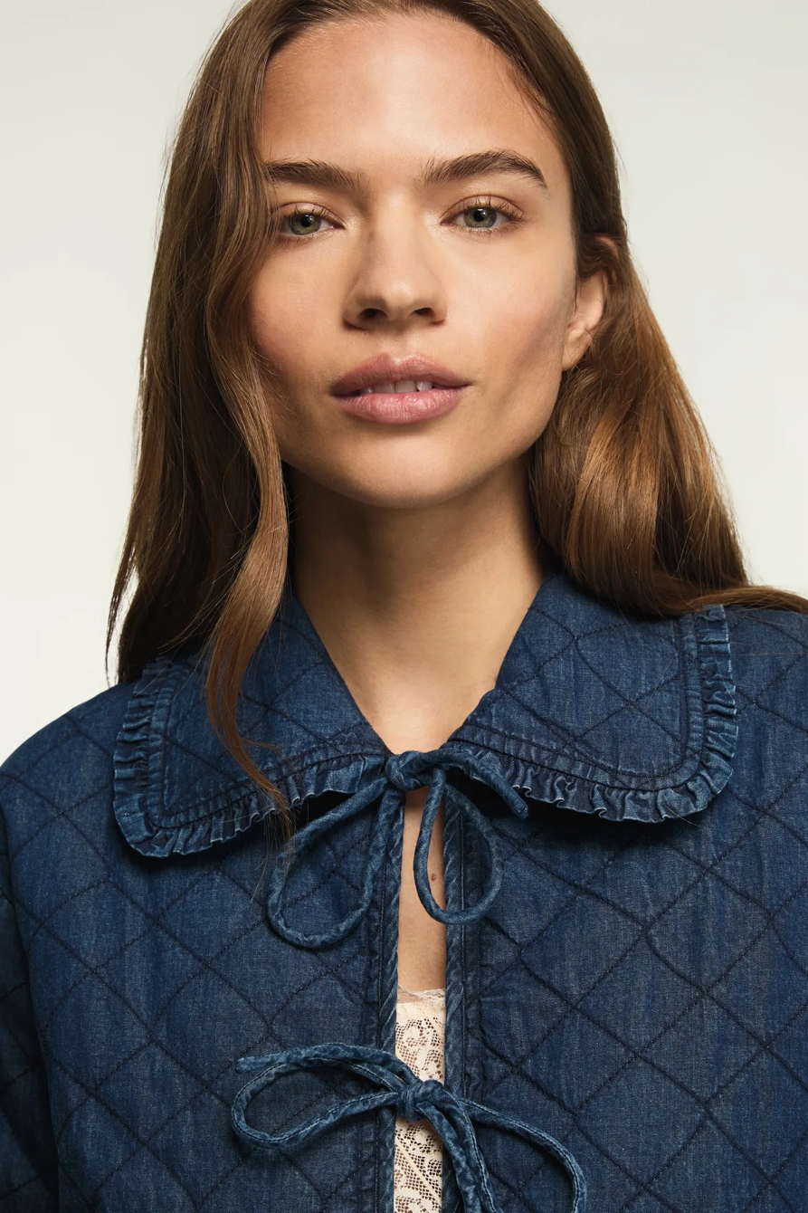 QUILTED PETER PAN COLLAR JACKET, image 2