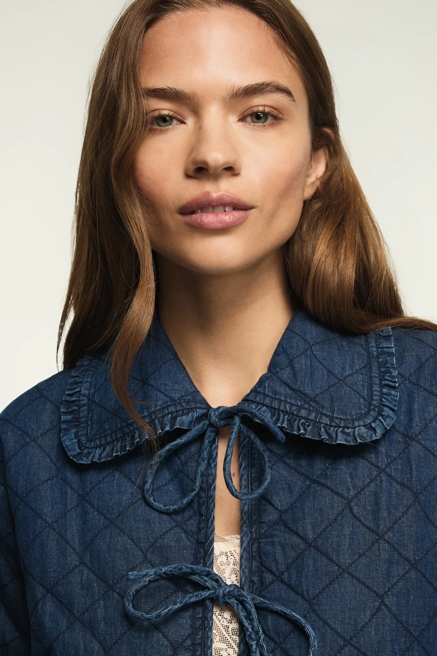 QUILTED PETER PAN COLLAR JACKET, image 2