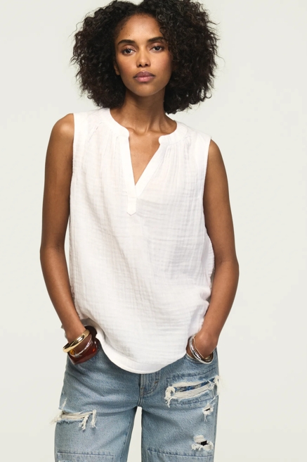 GAUZE POPOVER TANK, image 1