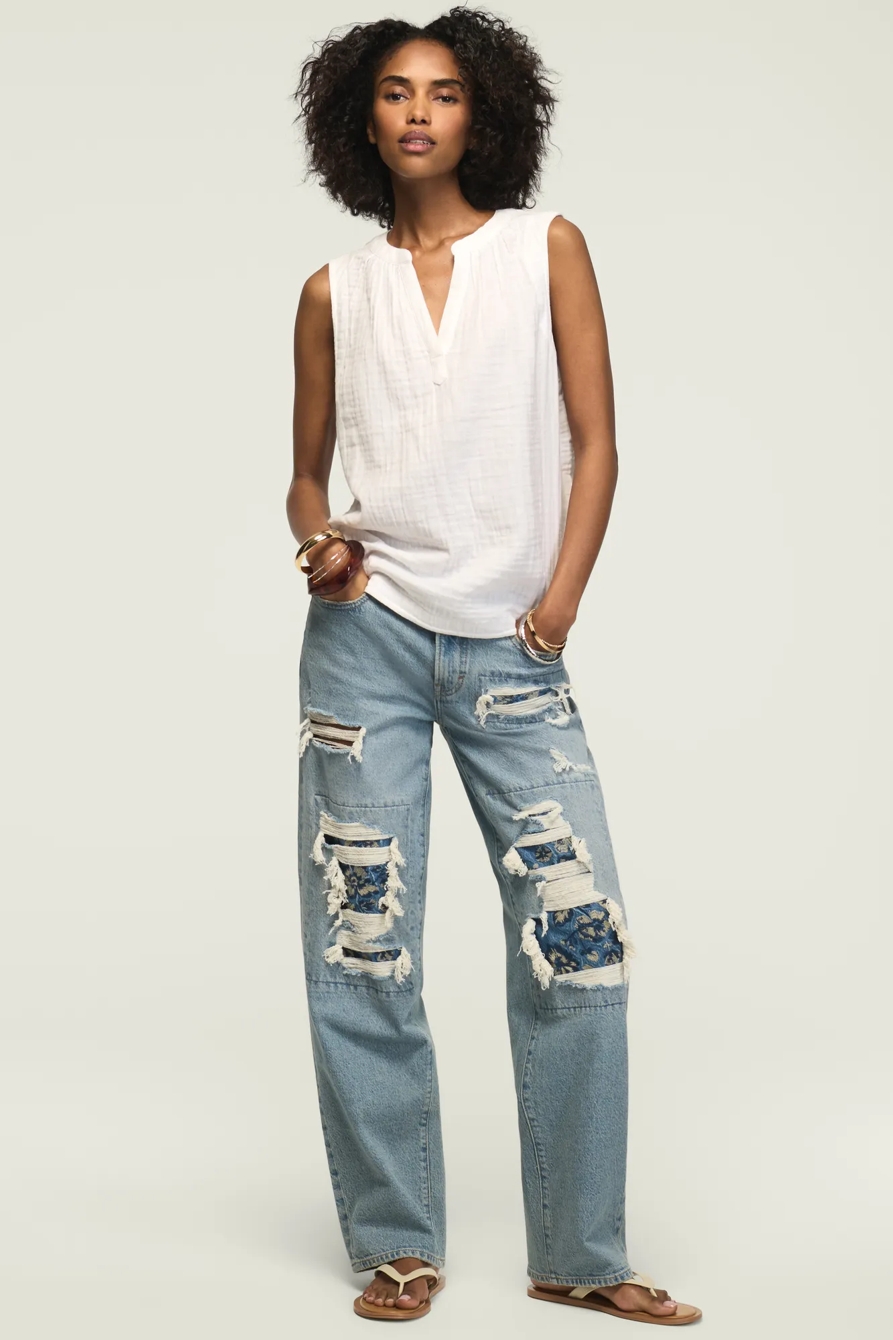 GAUZE POPOVER TANK, image 2
