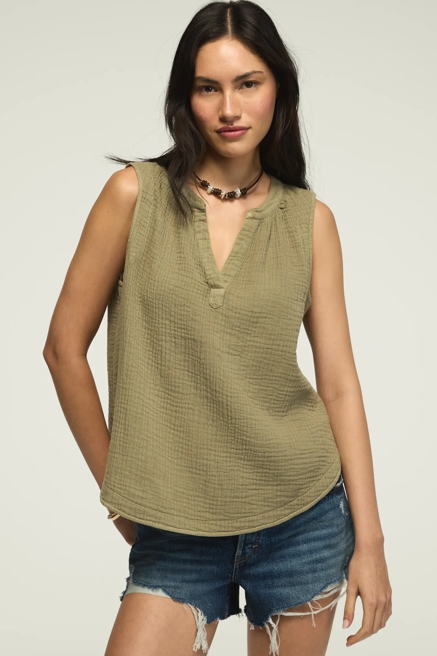 GAUZE POPOVER TANK, image 1