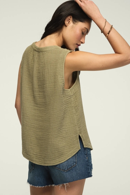 GAUZE POPOVER TANK, image 3