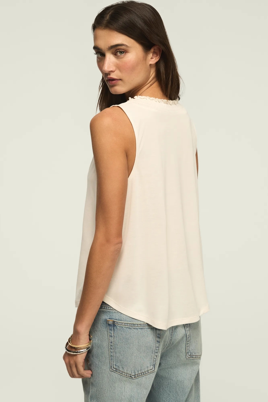 SANDWASH SMOCKED TRIM TANK, image 3