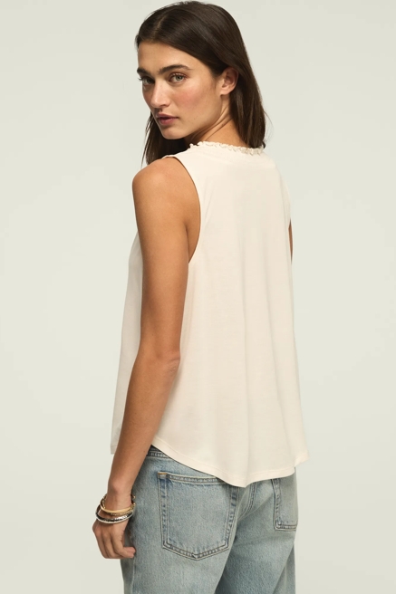 SANDWASH SMOCKED TRIM TANK, image 3