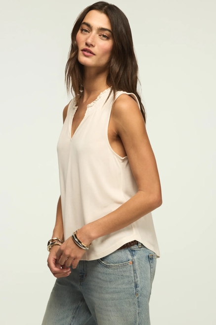 SANDWASH SMOCKED TRIM TANK, image 4