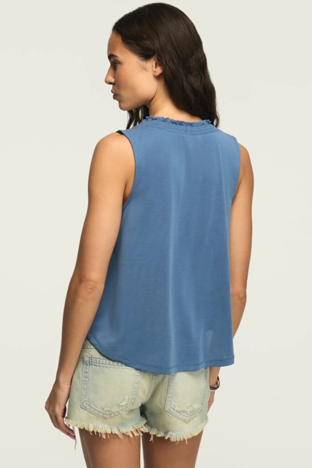 SANDWASH SMOCKED TRIM TANK, image 3