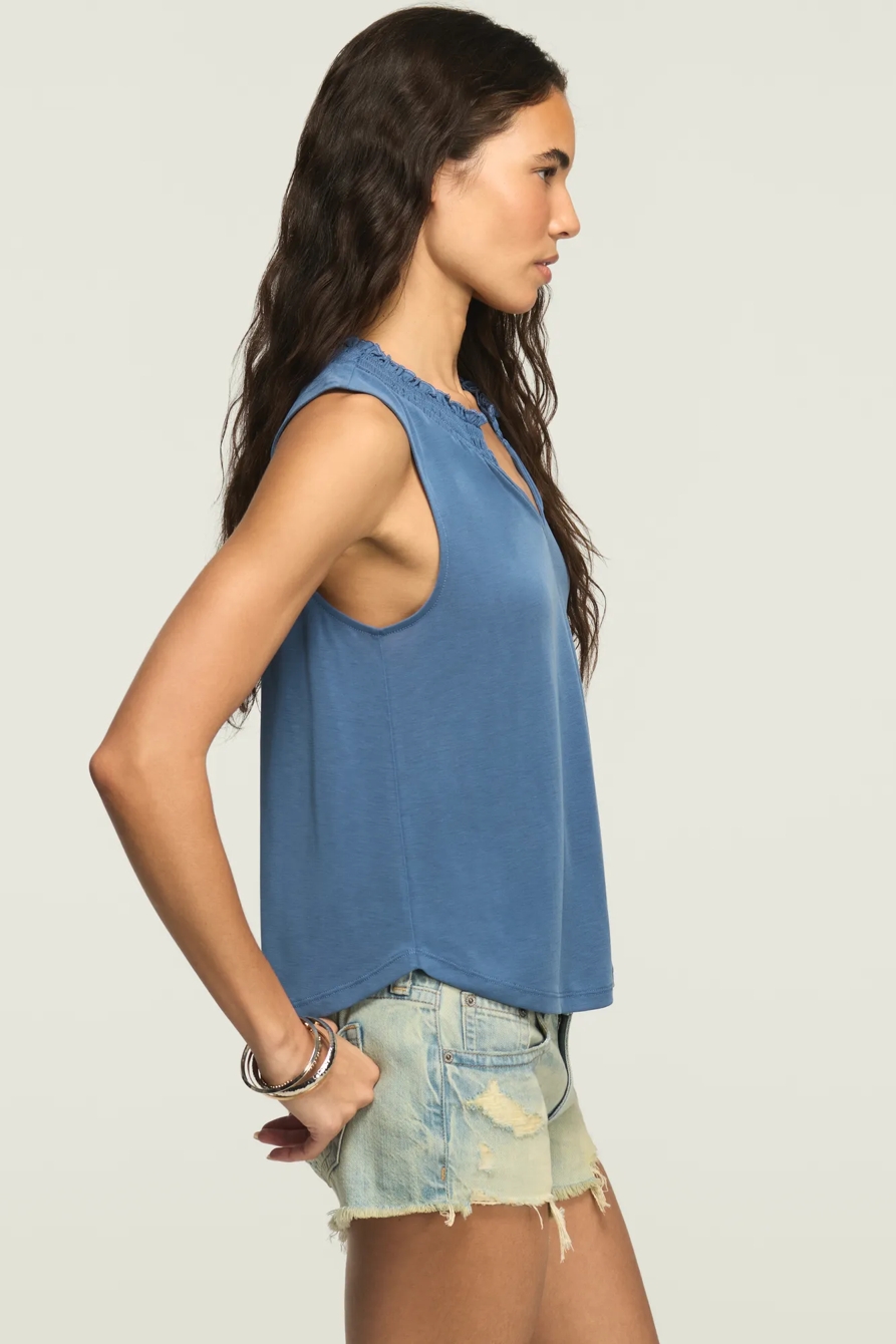 SANDWASH SMOCKED TRIM TANK, image 4