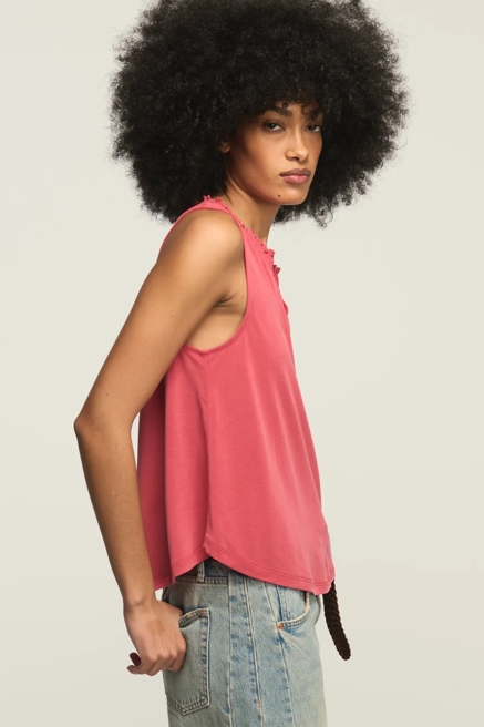 SANDWASH SMOCKED TRIM TANK, image 4