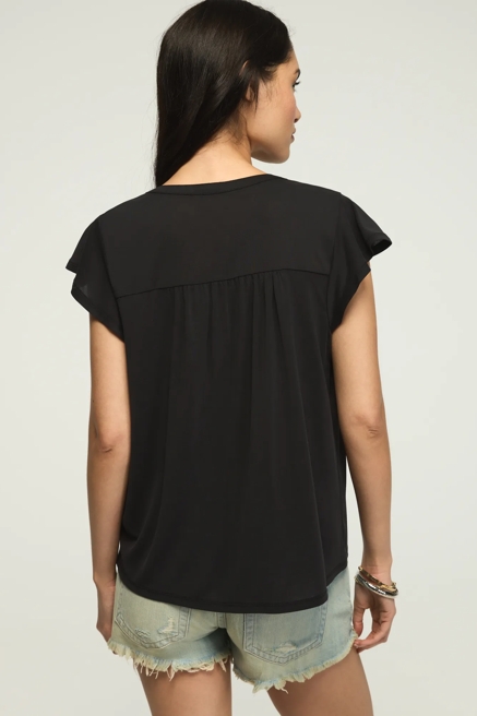 SANDWASH BUTTON UP NOTCH TOP, image 3