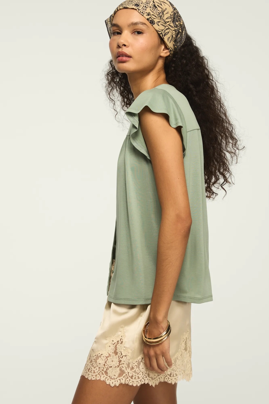 SANDWASH BUTTON UP NOTCH TOP, image 4