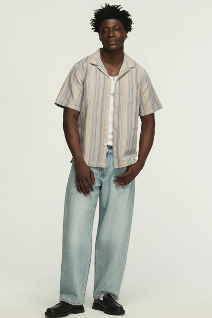 SHORT SLEEVE STRIPED WOVEN SHIRT, image 1