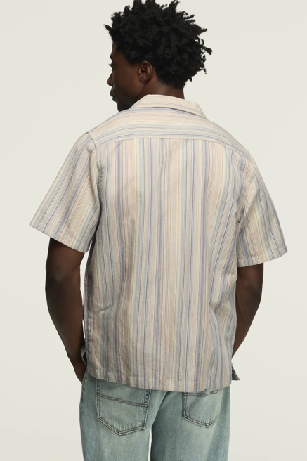 SHORT SLEEVE STRIPED WOVEN SHIRT, image 3