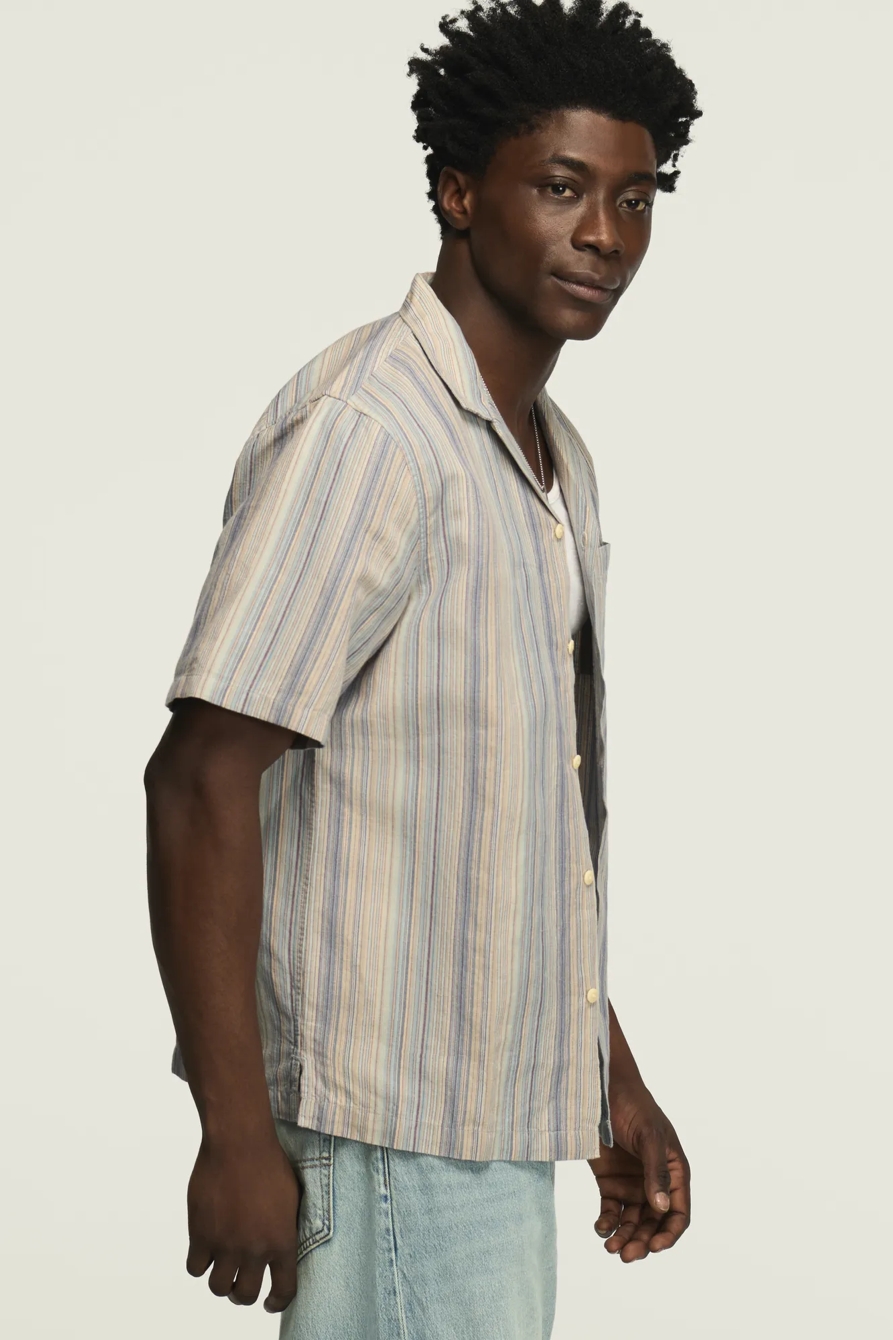 SHORT SLEEVE STRIPED WOVEN SHIRT, image 4