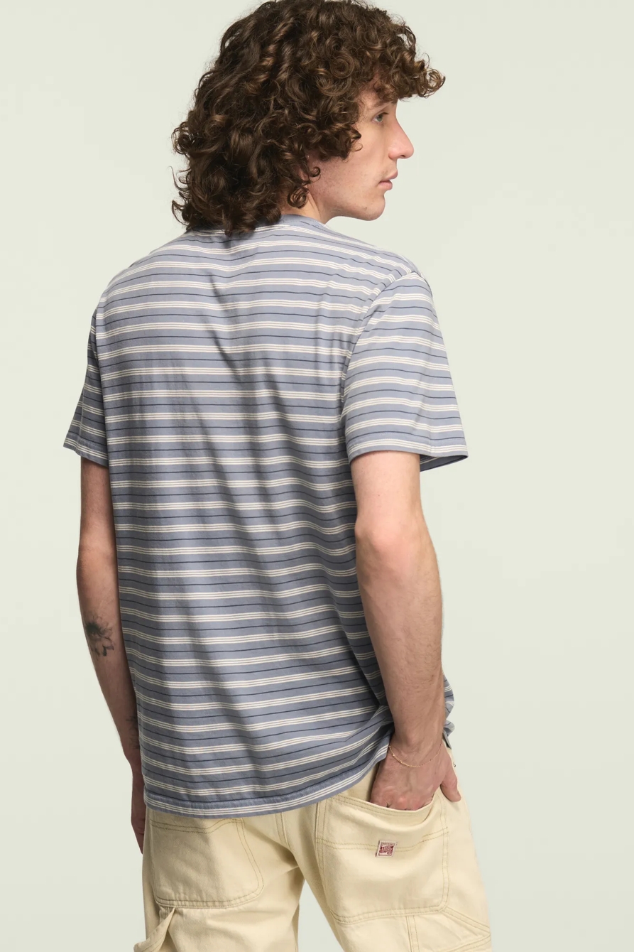 STRIPE SUPIMA SHORT SLEEVE HENLEY, image 4