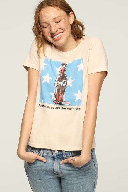 COCA COLA BOTTLE STARS CLASSIC CREW, image 1