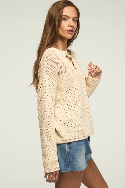 LACE UP PULLOVER SWEATER, image 4