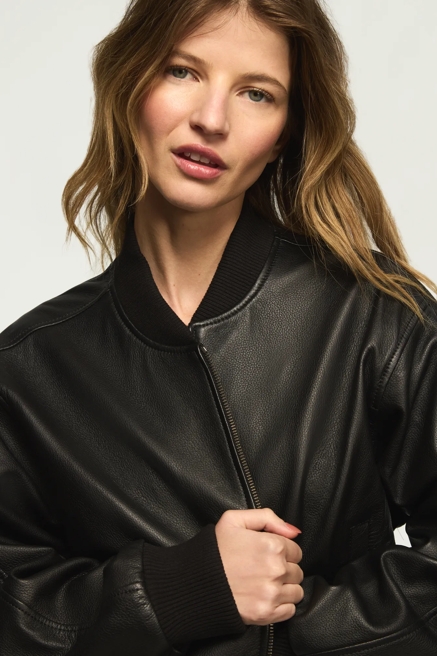 LEATHER BOMBER JACKET, image 2