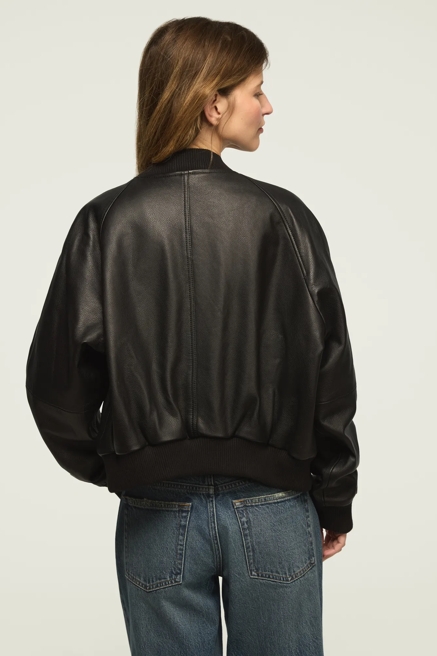 LEATHER BOMBER JACKET, image 3