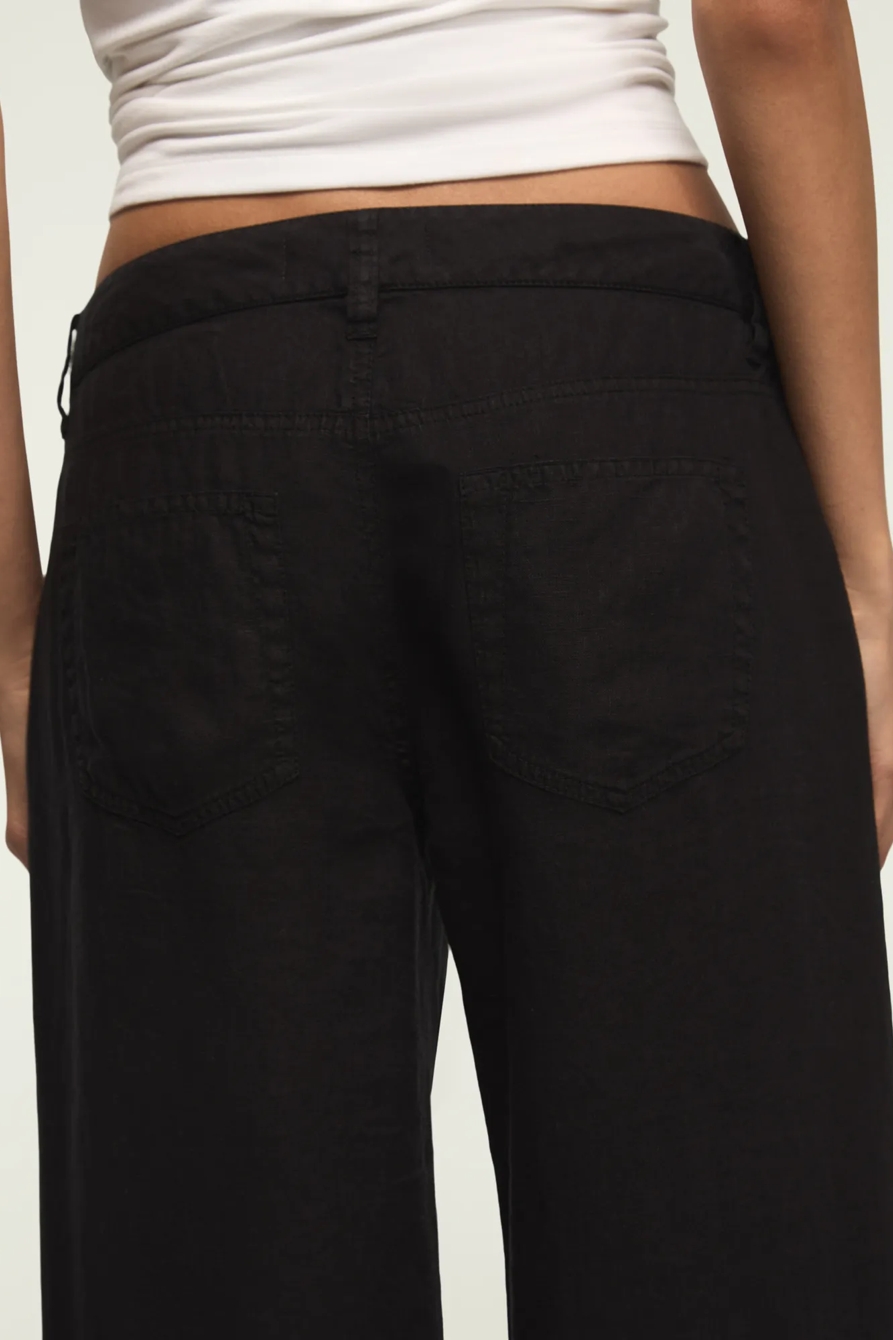 BAGGY LINEN WIDE LEG PANT, image 4