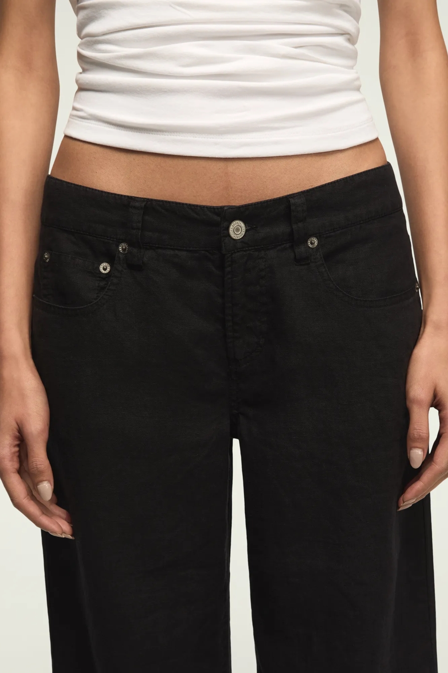 BAGGY LINEN WIDE LEG PANT, image 6