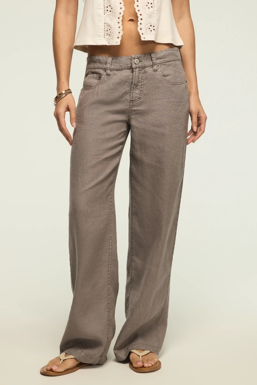 BAGGY LINEN WIDE LEG PANT, image 2