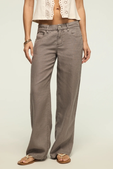BAGGY LINEN WIDE LEG PANT, image 2