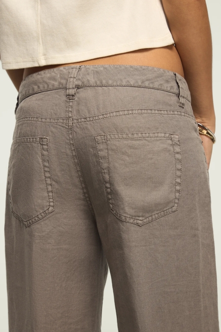 BAGGY LINEN WIDE LEG PANT, image 4