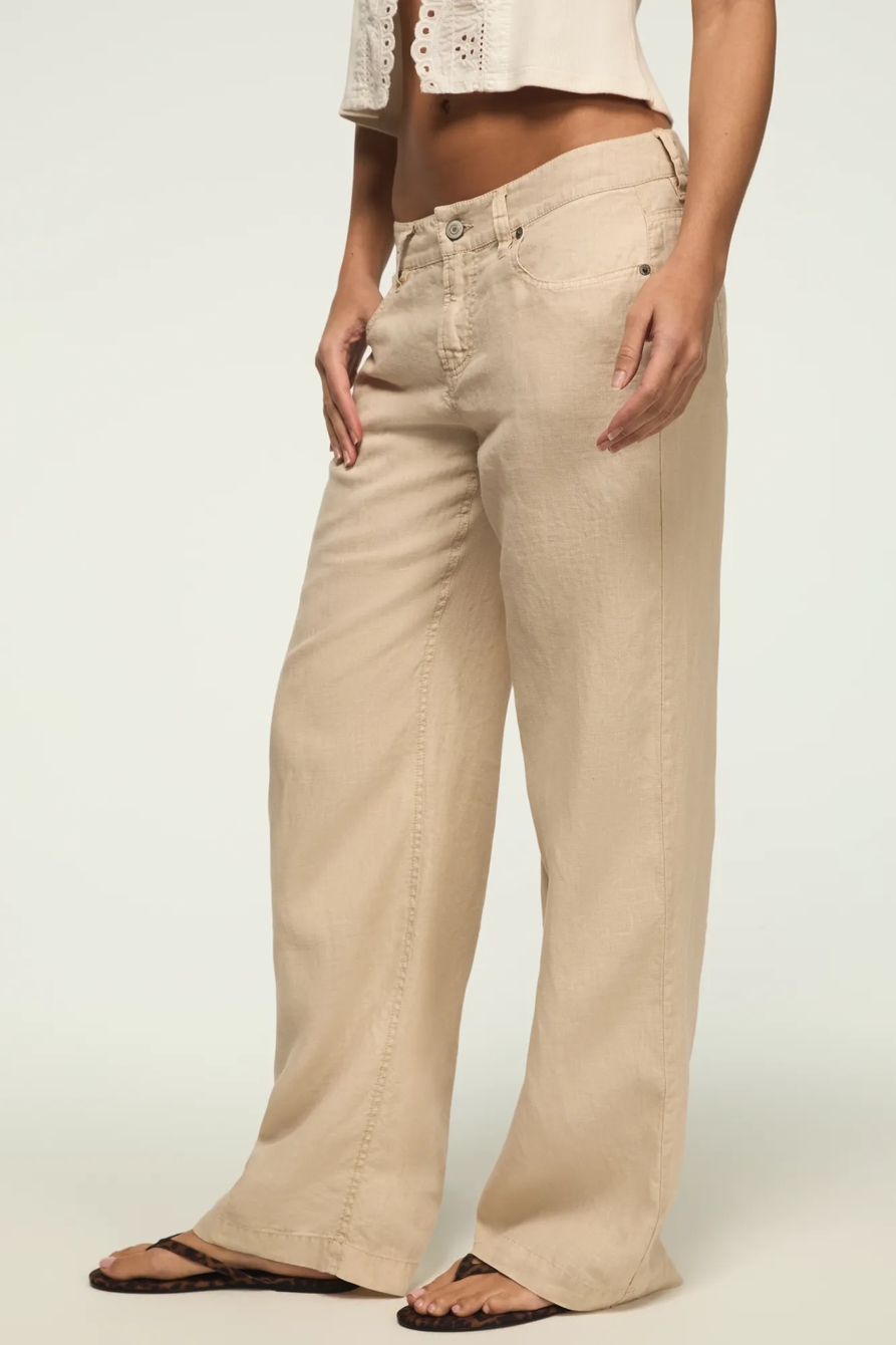 BAGGY LINEN WIDE LEG PANT, image 2