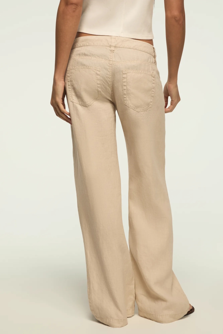 BAGGY LINEN WIDE LEG PANT, image 3