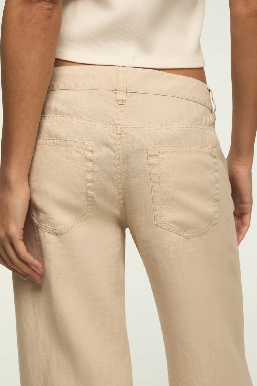 BAGGY LINEN WIDE LEG PANT, image 4