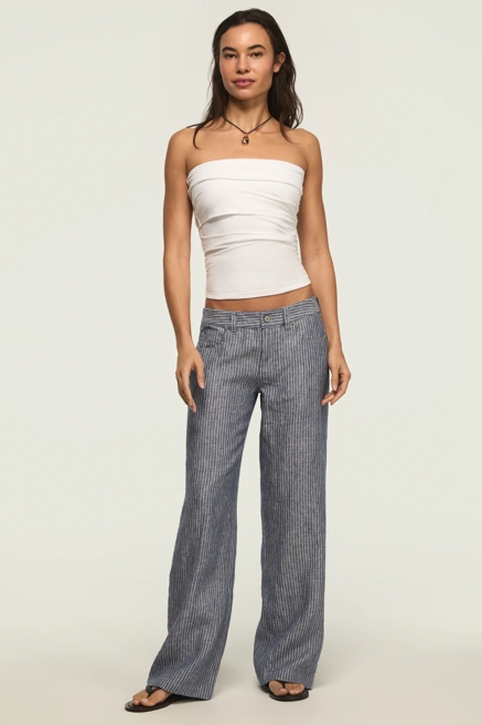 BAGGY LINEN WIDE LEG PANT, image 1