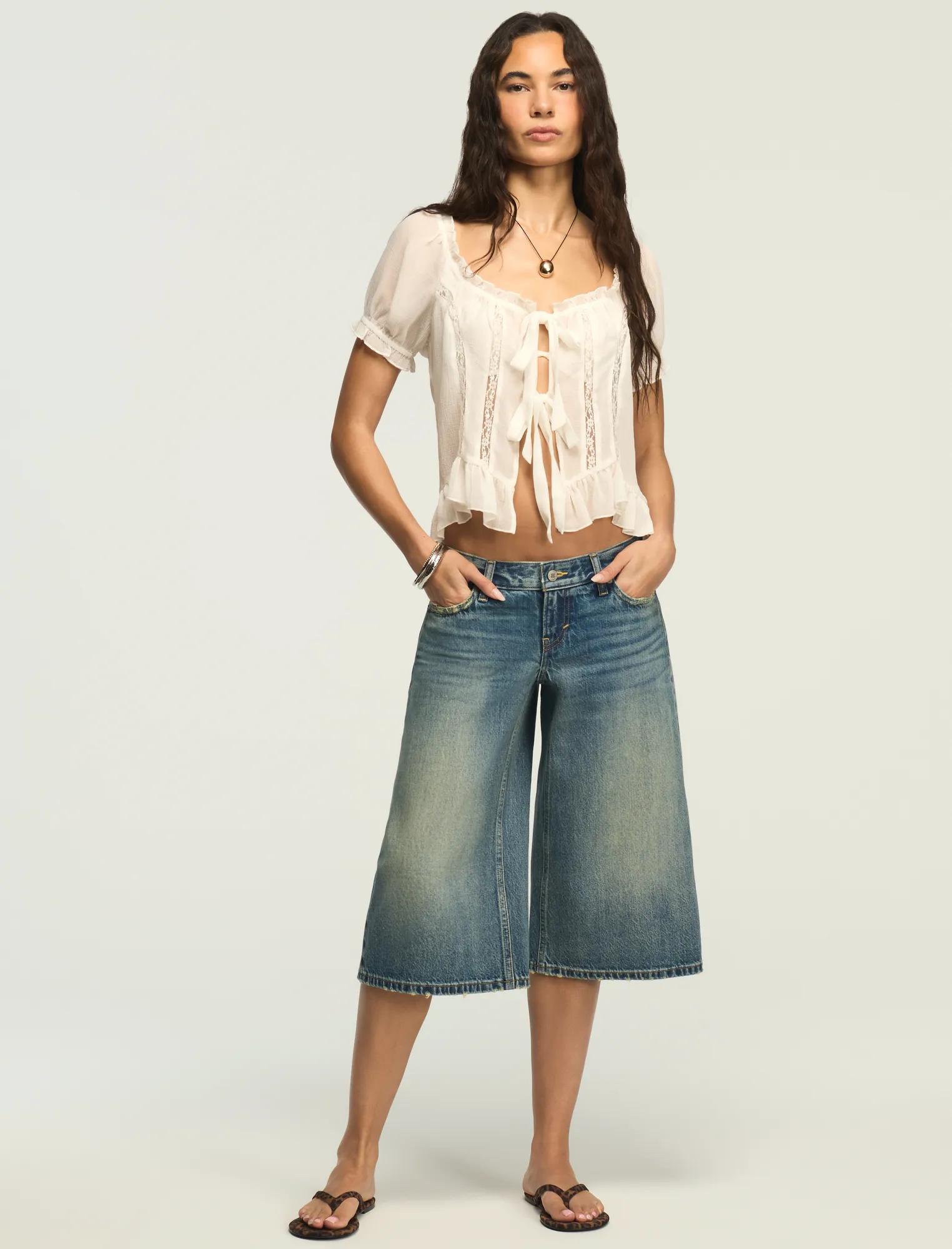 super low rise ultra wide culotte