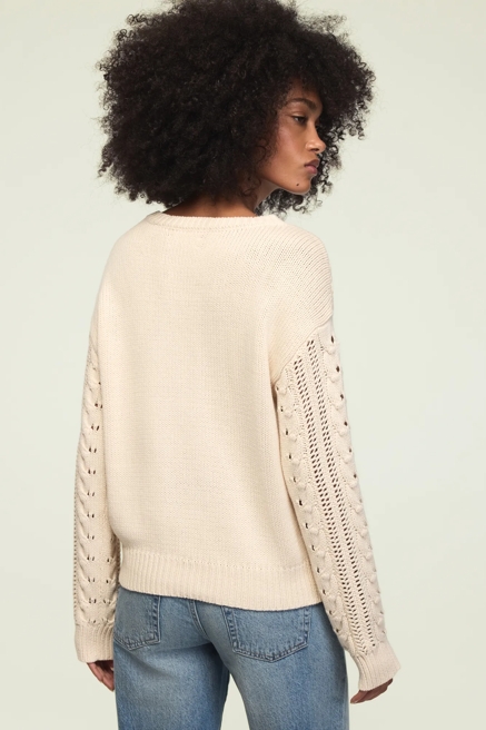 FLORAL EMBROIDERED CREW NECK SWEATER, image 3