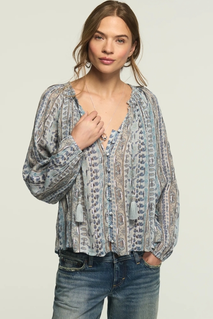 SHINE PRINT MIX BLOUSE, image 1