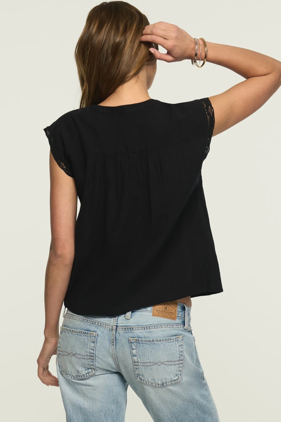 EMBROIDERED SHELL SLEEVE TOP, image 3