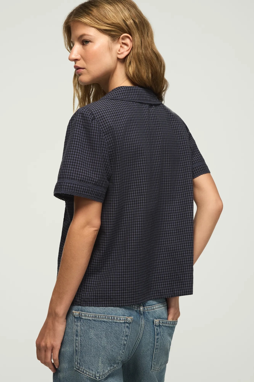 SHORT SLEEVE PETER PAN BLOUSE, image 3