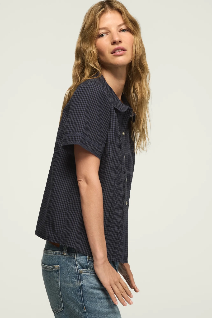 SHORT SLEEVE PETER PAN BLOUSE, image 5