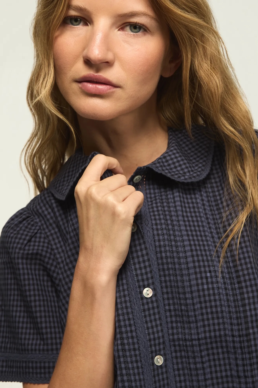 SHORT SLEEVE PETER PAN BLOUSE, image 6