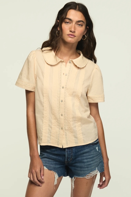 SHORT SLEEVE PETER PAN BLOUSE, image 1