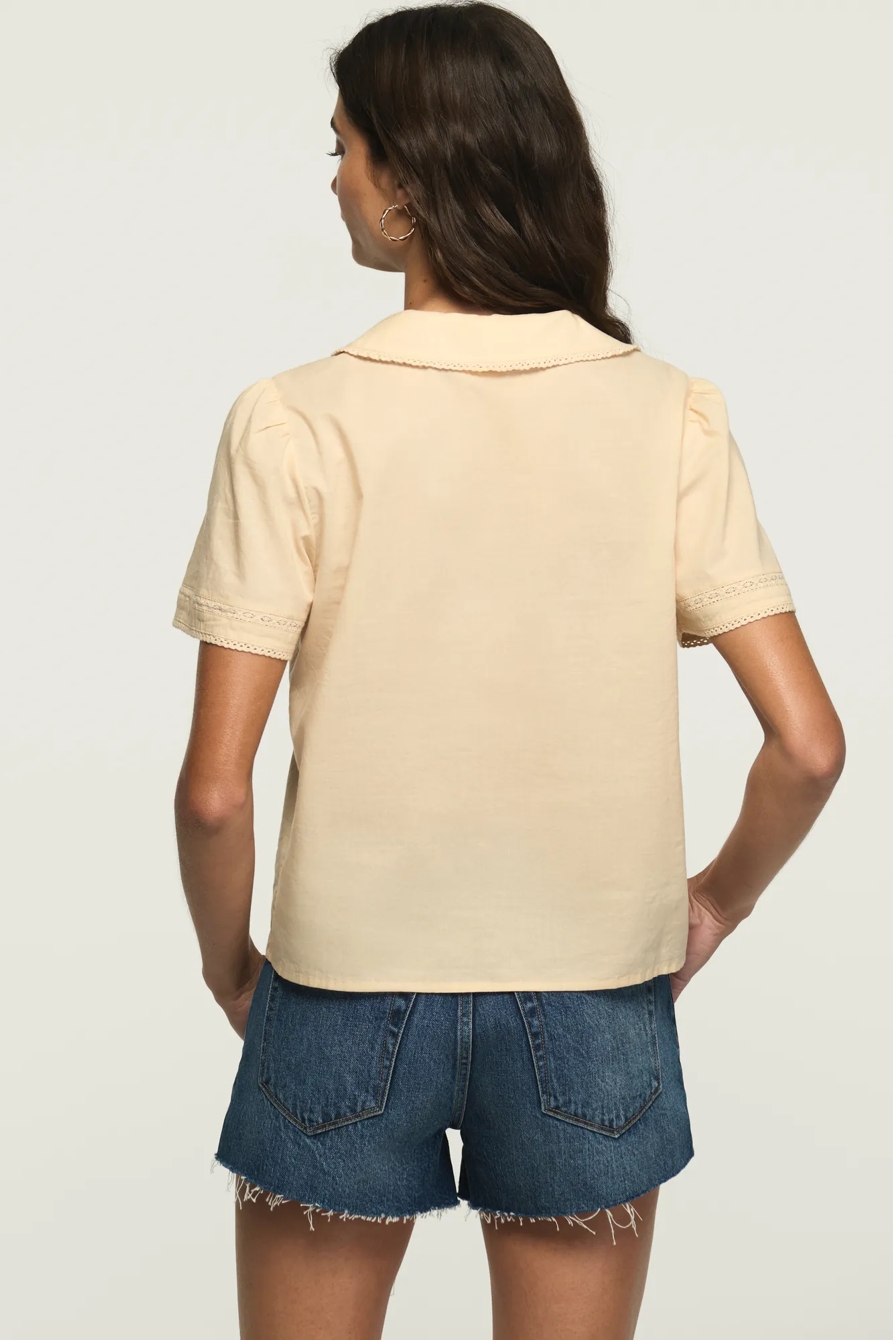 SHORT SLEEVE PETER PAN BLOUSE, image 3