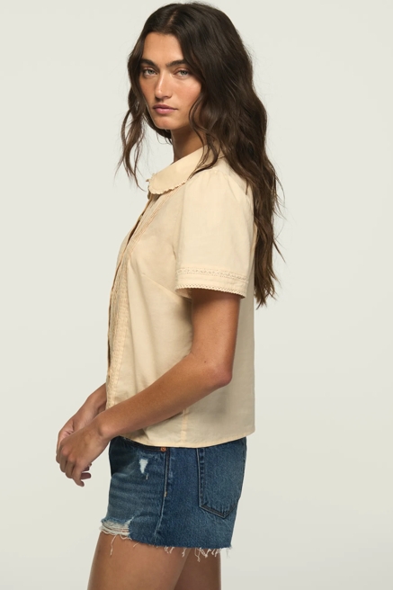 SHORT SLEEVE PETER PAN BLOUSE, image 4