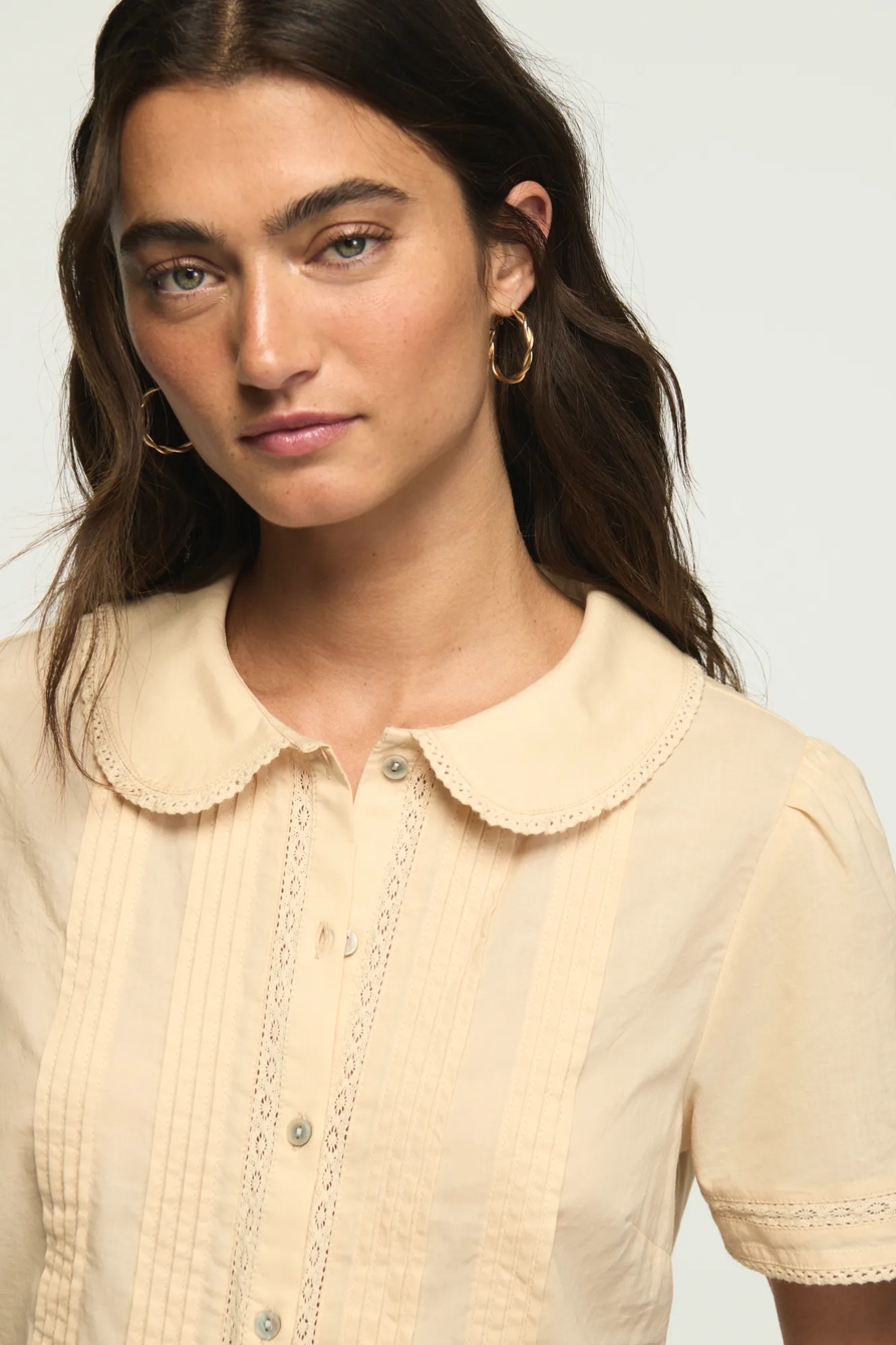 SHORT SLEEVE PETER PAN BLOUSE, image 5
